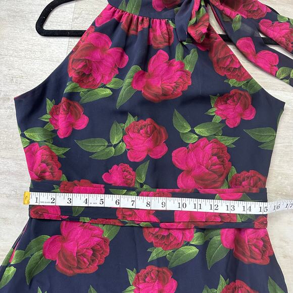 Sachin & Babi Kayla Gown In Ruby Tea Roses Maxi Dress Size 8 - Picture 7 of 8